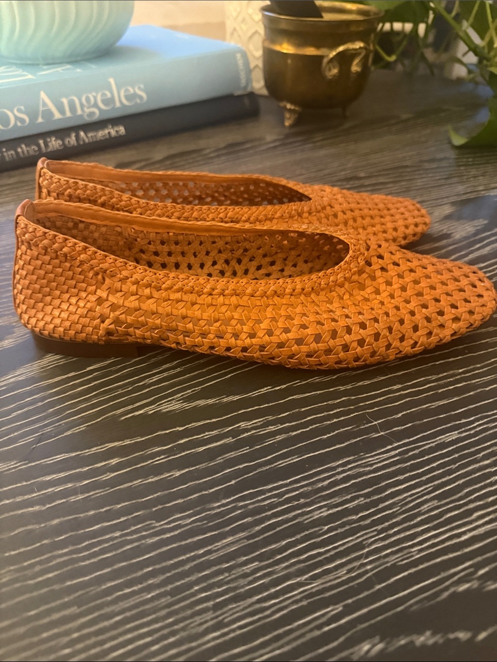 Madewell Mylie Ballet Flat Woven Leather Shoes Glove Fit Baked Clay Size 8.5 - Picture 4 of 13
